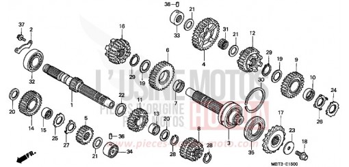 BOITE DE VITESSES XL1000V2 de 2002